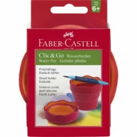 FABER-CASTELL Wasserbecher Clic&Go - rot