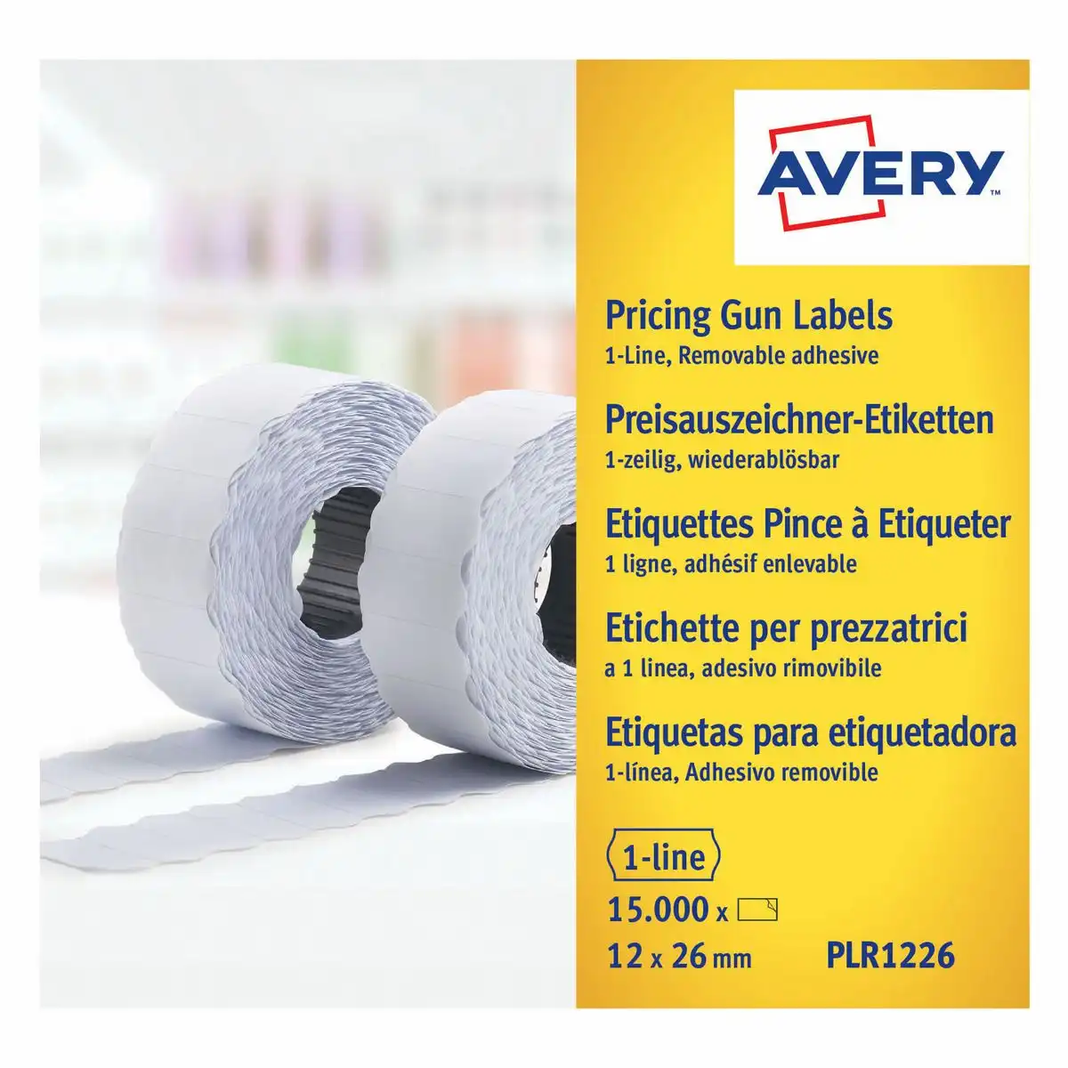 AVERY Zweckform Preis Etiketten wiederablösbar weiß 26x12mm 15000 Stück