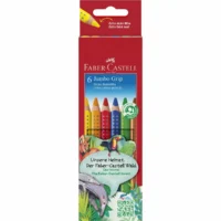 FABER-CASTELL Buntstifte Jumbo Grip - Kartonetui, 6 Stück