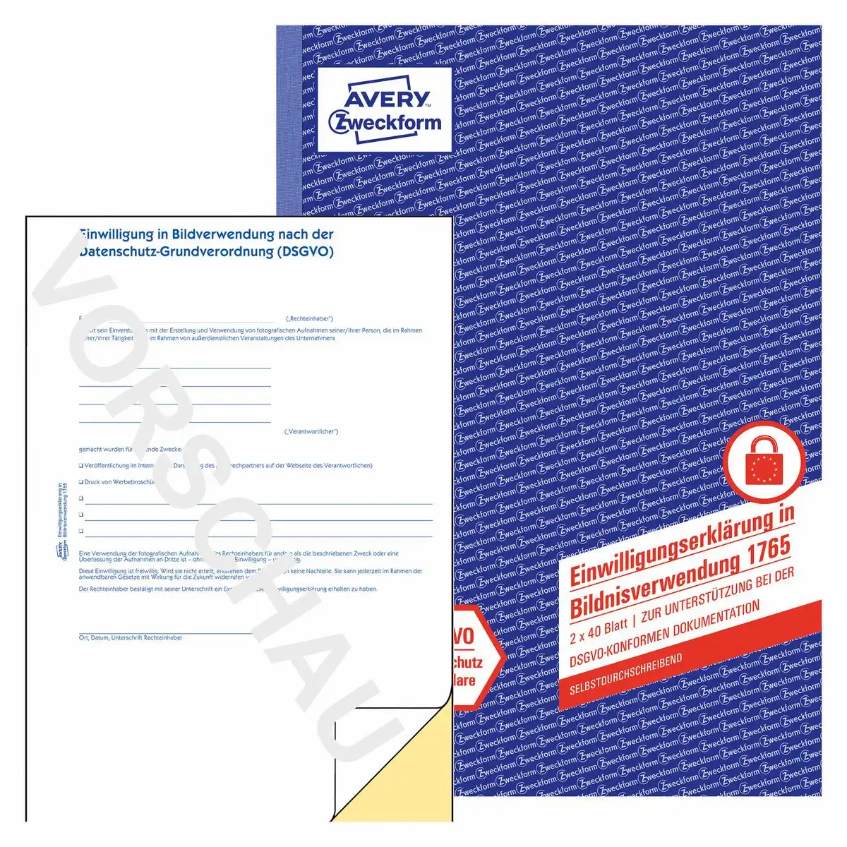 10023403_00 AVERY Zweckform Einwilligungserklärung in Bildnisverwendung selbstdurchschreibend DIN A4