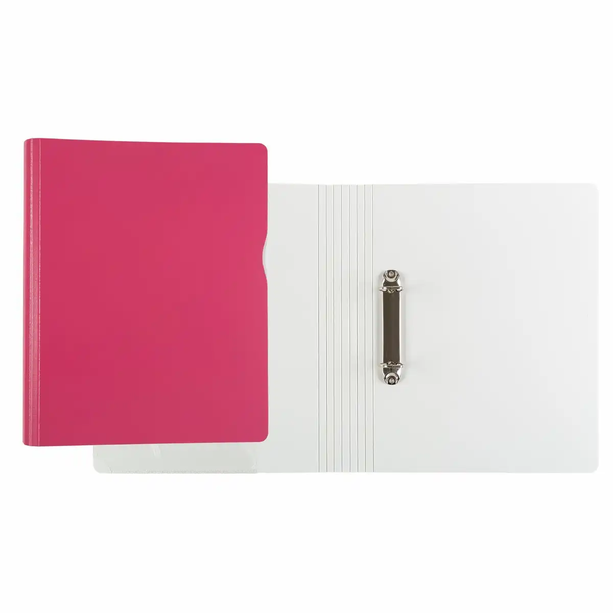 10071_00 Idena Ringbuch mit Innentasche 2 Ringe 40mm DIN A4 - himbeerrot