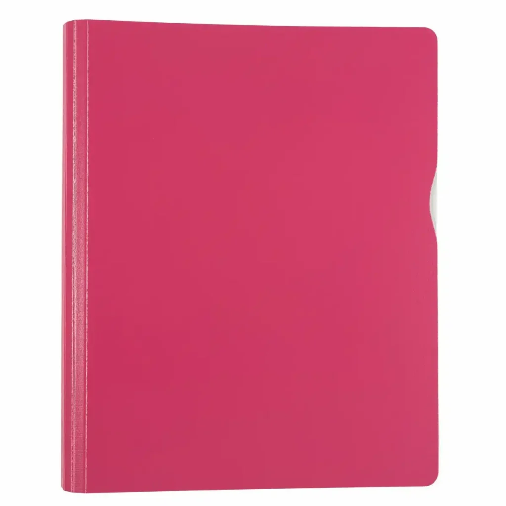 Idena Ringbuch mit Innentasche 2 Ringe 40mm DIN A4 - himbeerrot