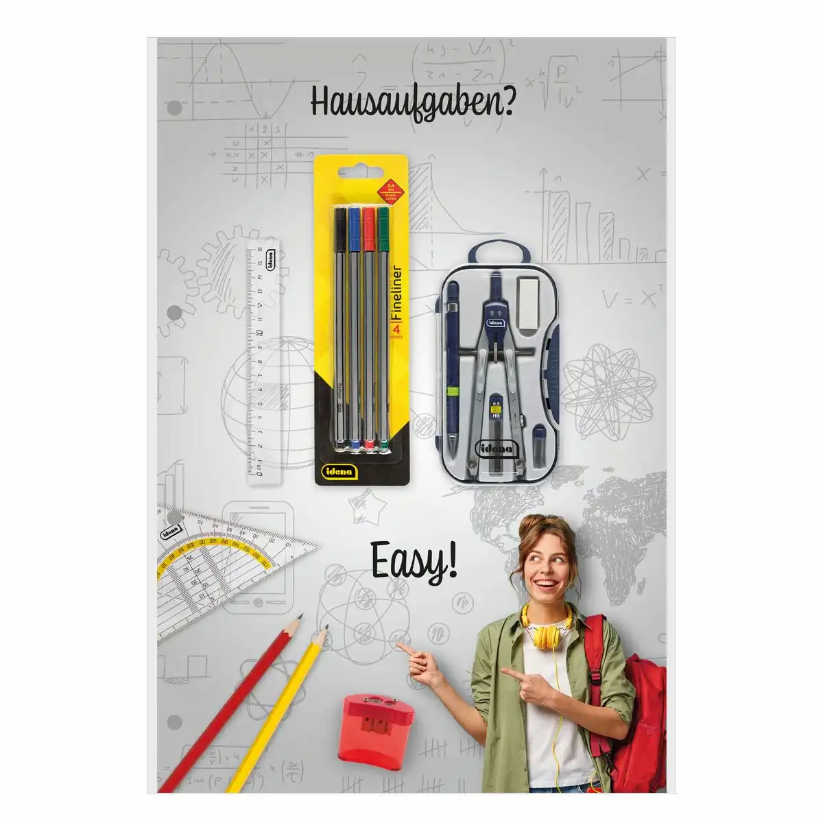 Idena Schulblock liniert 50 Blatt 70g/m² DIN A4