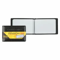 Idena Visitenkartenmappe quer schwarz 10x7cm
