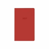 Idena Taschenplaner 2027 geheftet mit Adressbuch - rot