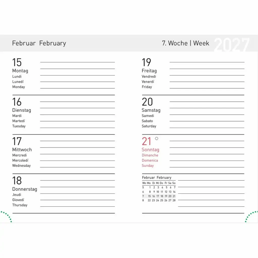 11889_04 Idena Taschenkalender 2027 DIN A7 - blau