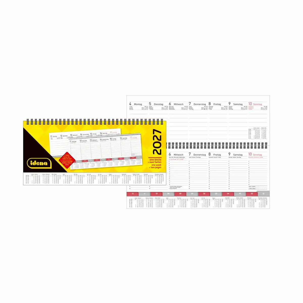 11893_02 Idena Tischkalender 2027 Premium mit Registerschnitt