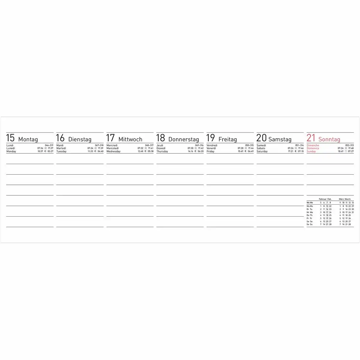 11893_05 Idena Tischkalender 2027 Premium mit Registerschnitt