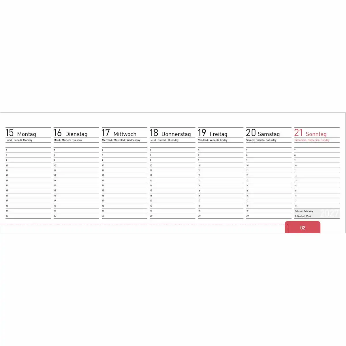 11893_06 Idena Tischkalender 2027 Premium mit Registerschnitt