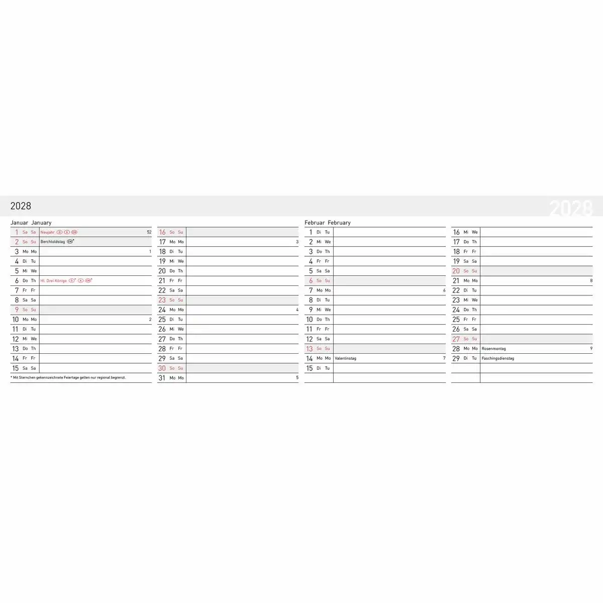11893_07 Idena Tischkalender 2027 Premium mit Registerschnitt