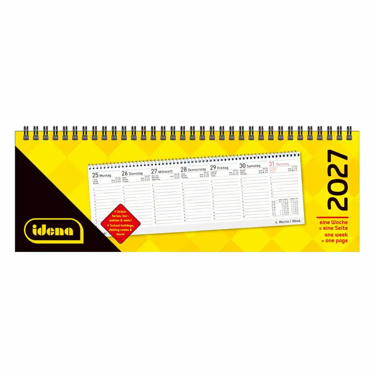 11894_00 Idena Tischquerkalender 2027 1 Woche - 1 Seite