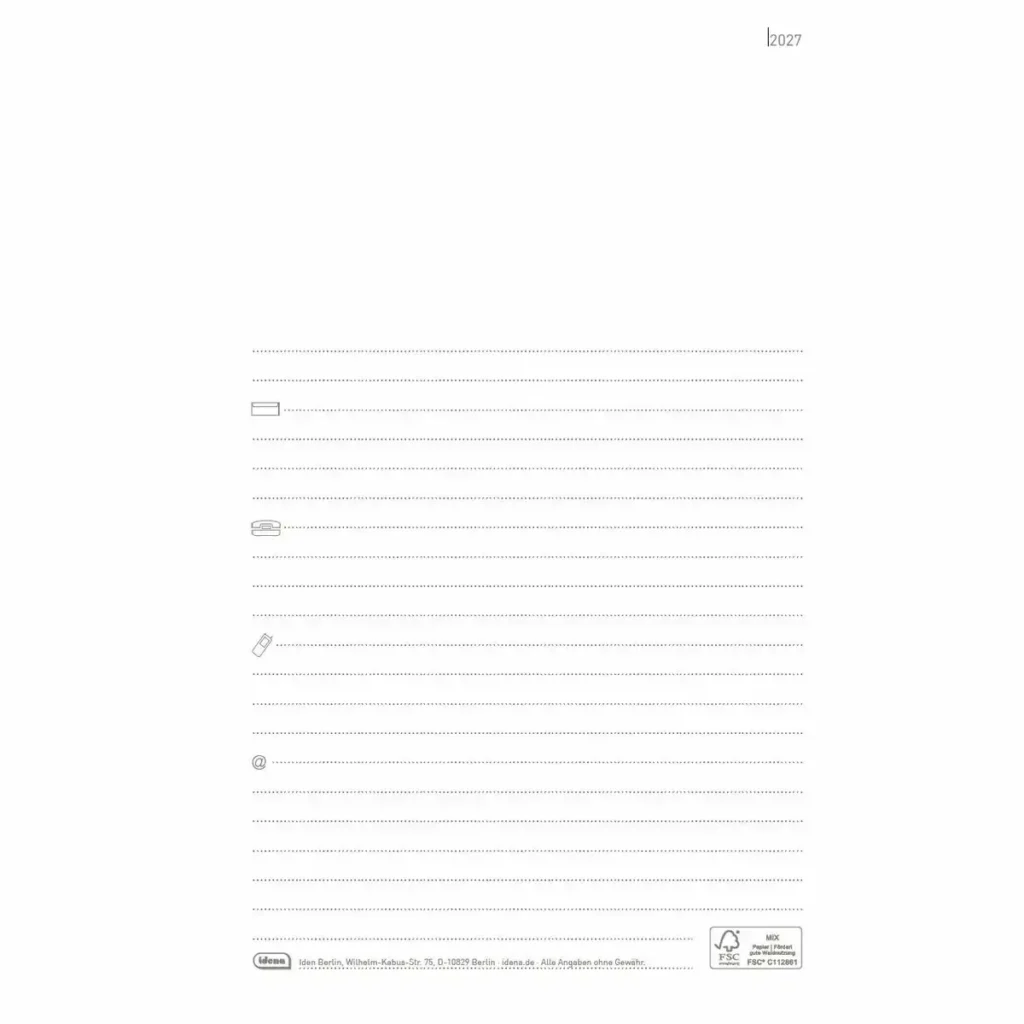 11897_02 Idena Agenda 2027 Big 13x21cm - black