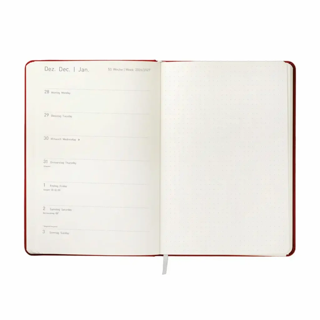 Idena Agenda 2027 Mini Red 9x14cm - red