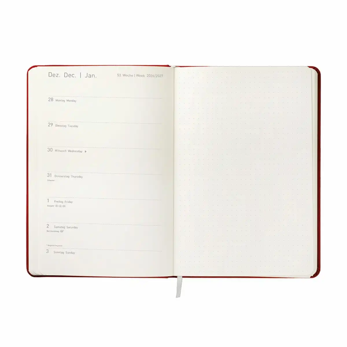 Idena Agenda 2027 Mini Red 9x14cm - red