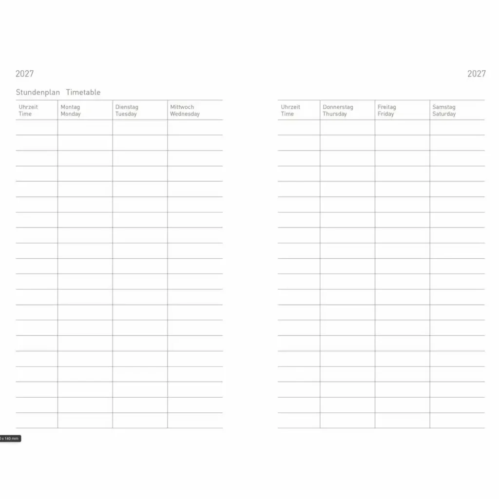 Idena Agenda 2027 Mini Red 9x14cm - red
