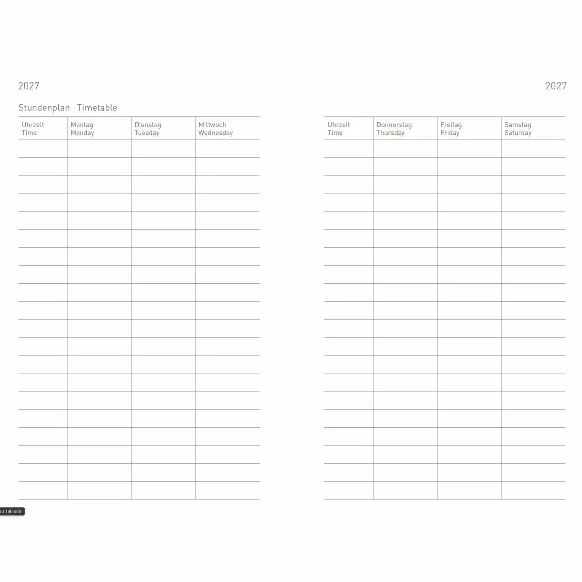 Idena Agenda 2027 Mini Red 9x14cm - red