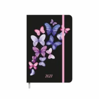 Idena Agenda 2027 Big 13x21cm - Butterfly schwarz
