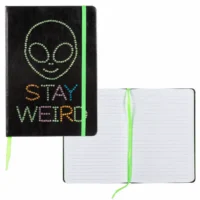 Idena Notizbuch Alien Schleim liniert 160 Seiten 80g/m² DIN A5 mit Strasssteinen