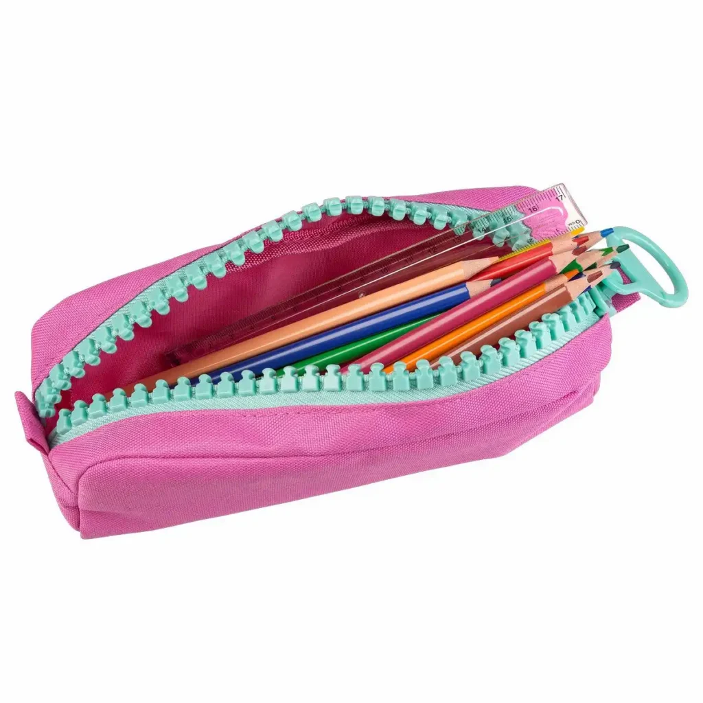 20099_02 Idena Schlamperrolle Riesenzipper - magenta/türkis