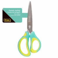 Idena Schere Pastell mit Softgriff 15 cm - limone/mint