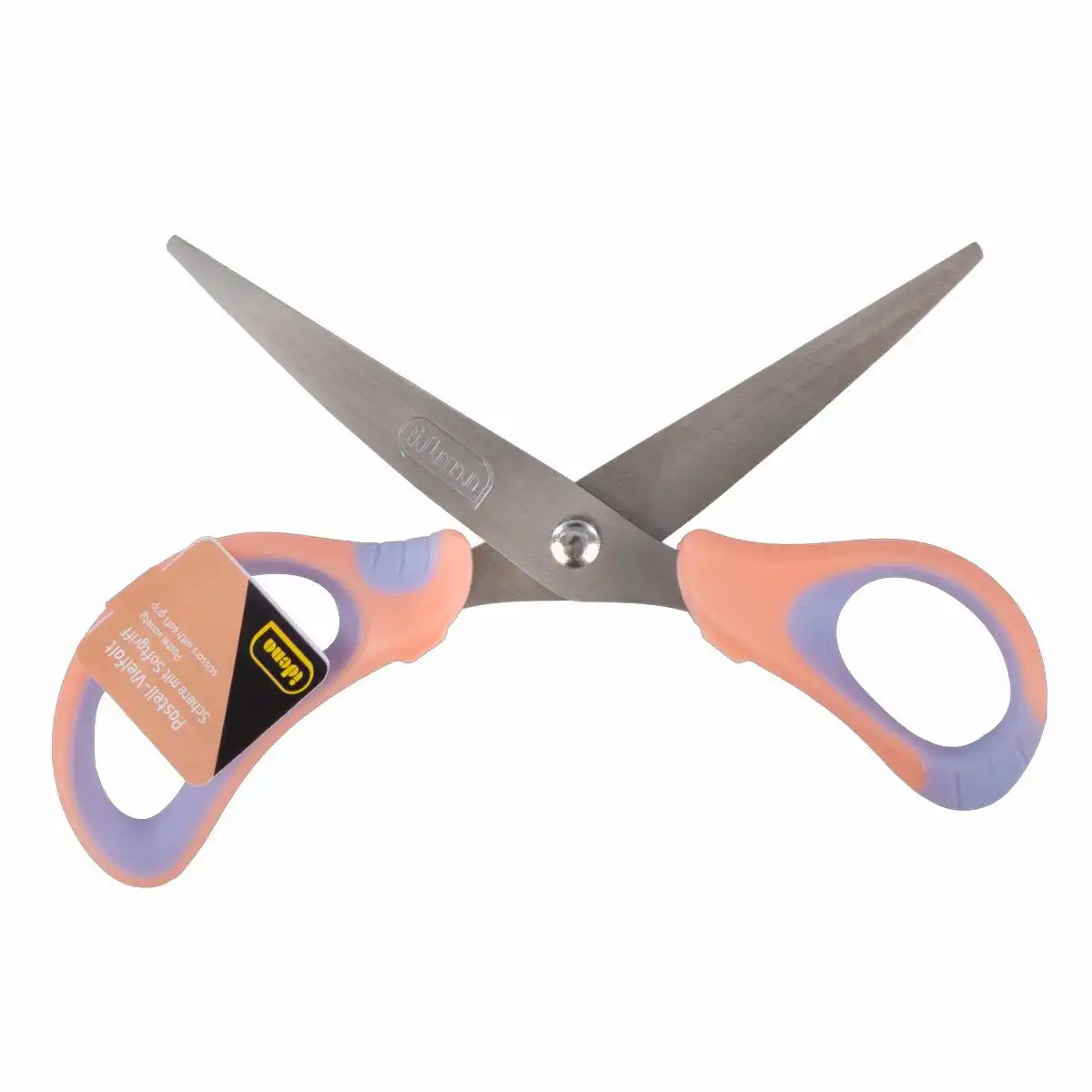 Idena Schere Pastell mit Softgriff 15 cm - apricot/flieder