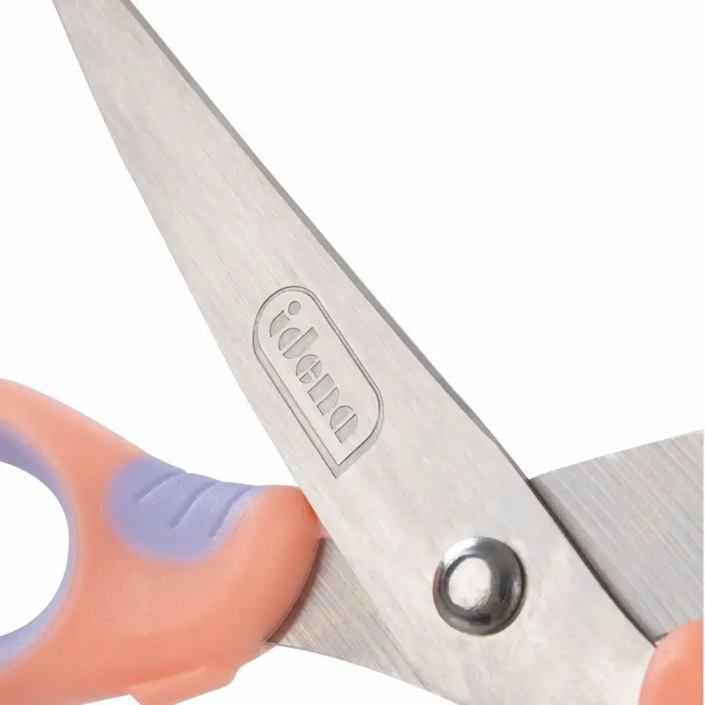 Idena Schere Pastell mit Softgriff 15 cm - apricot/flieder