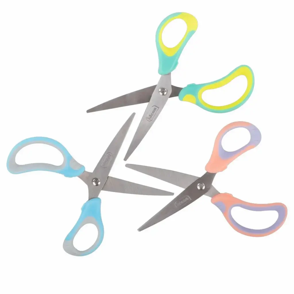 Idena Schere Pastell mit Softgriff 15 cm - apricot/flieder