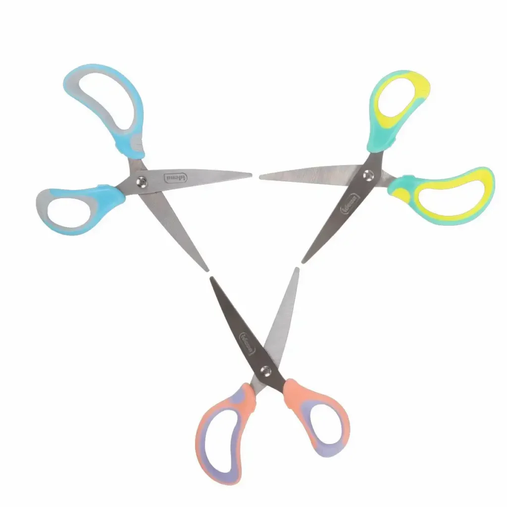 Idena Schere Pastell mit Softgriff 15 cm - apricot/flieder