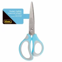 Idena Schere Pastell mit Softgriff 15 cm - aqua