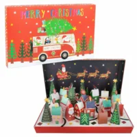Idena Adventskalender Weihnachtsdorf zum Selbstbefüllen 54x34x5cm