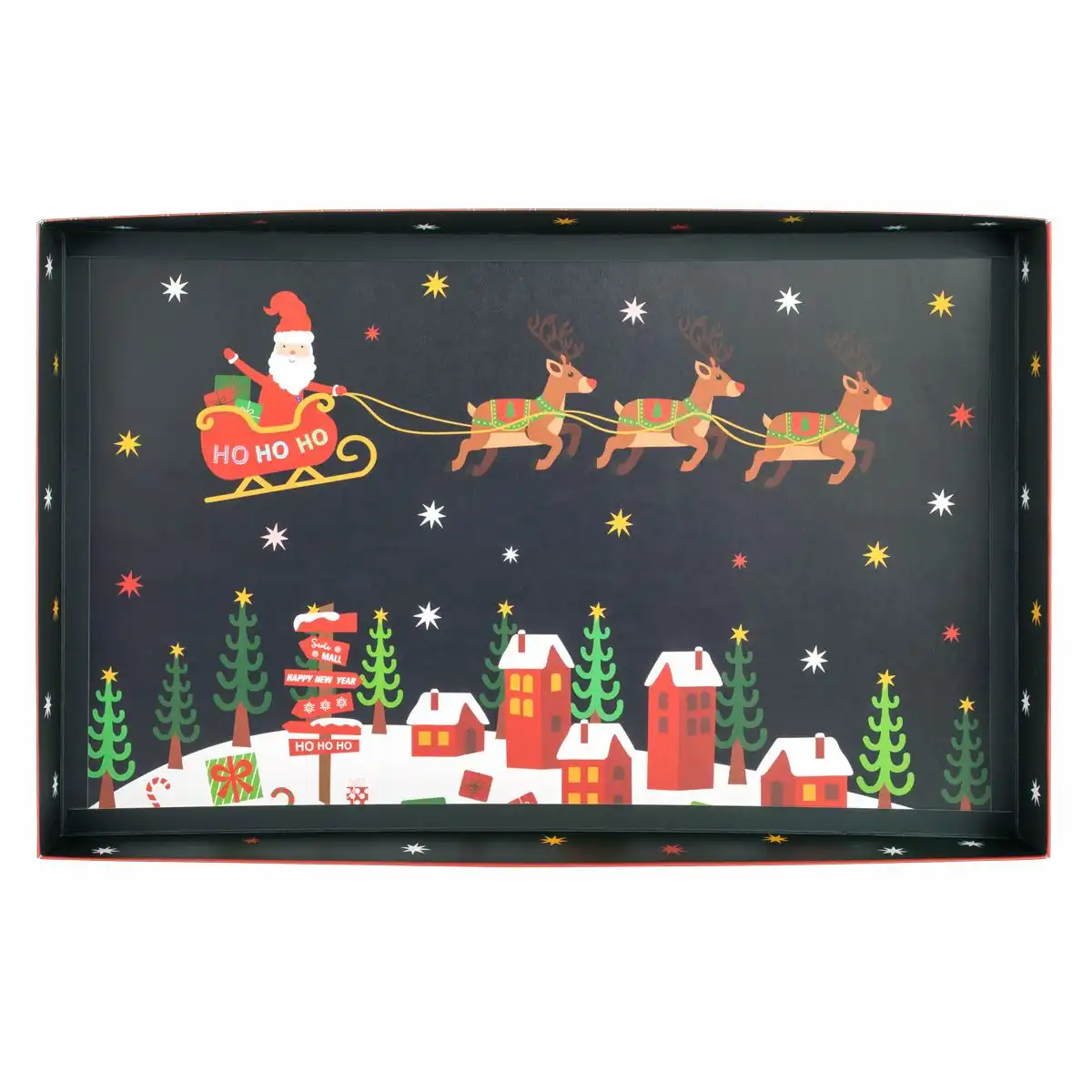 30583_08 Idena Adventskalender Weihnachtsdorf zum Selbstbefüllen 54x34x5cm