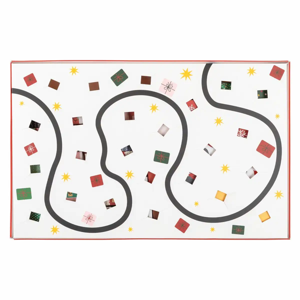 30583_09 Idena Adventskalender Weihnachtsdorf zum Selbstbefüllen 54x34x5cm