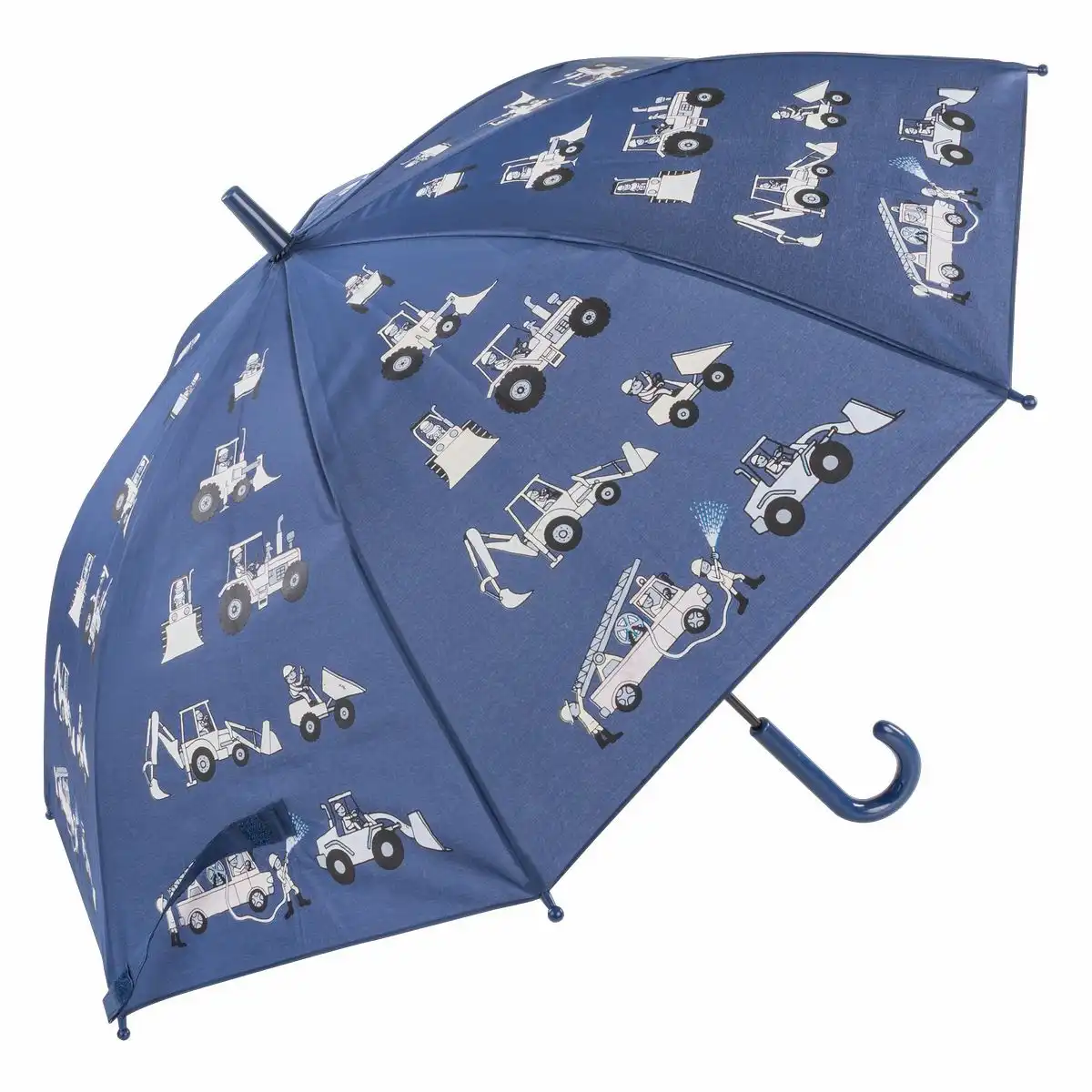 50166_05 Idena Regenschirm Magic Ø83x66cm - Fahrzeuge blau