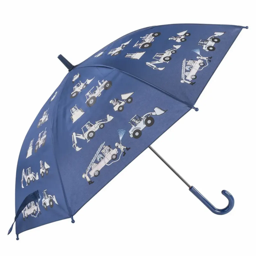 50166_06 Idena Regenschirm Magic Ø83x66cm - Fahrzeuge blau