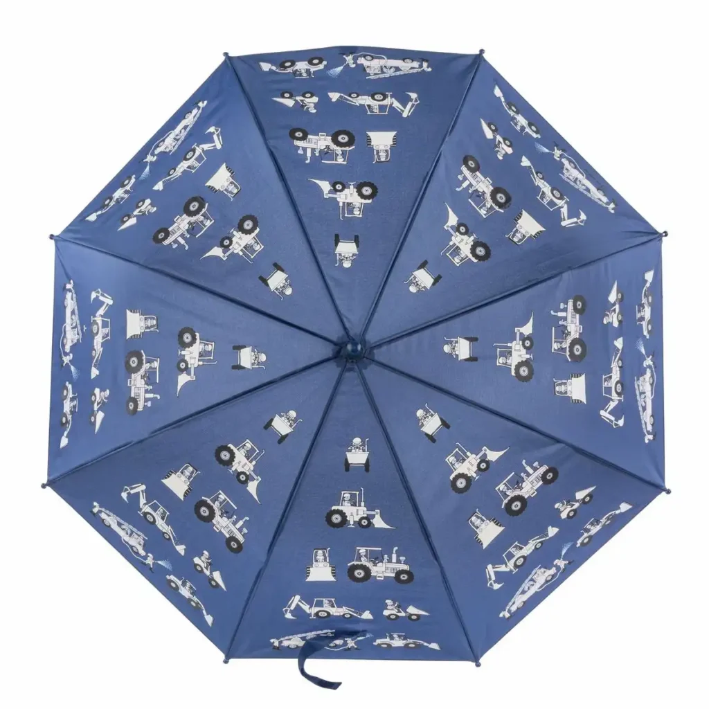 50166_08 Idena Regenschirm Magic Ø83x66cm - Fahrzeuge blau