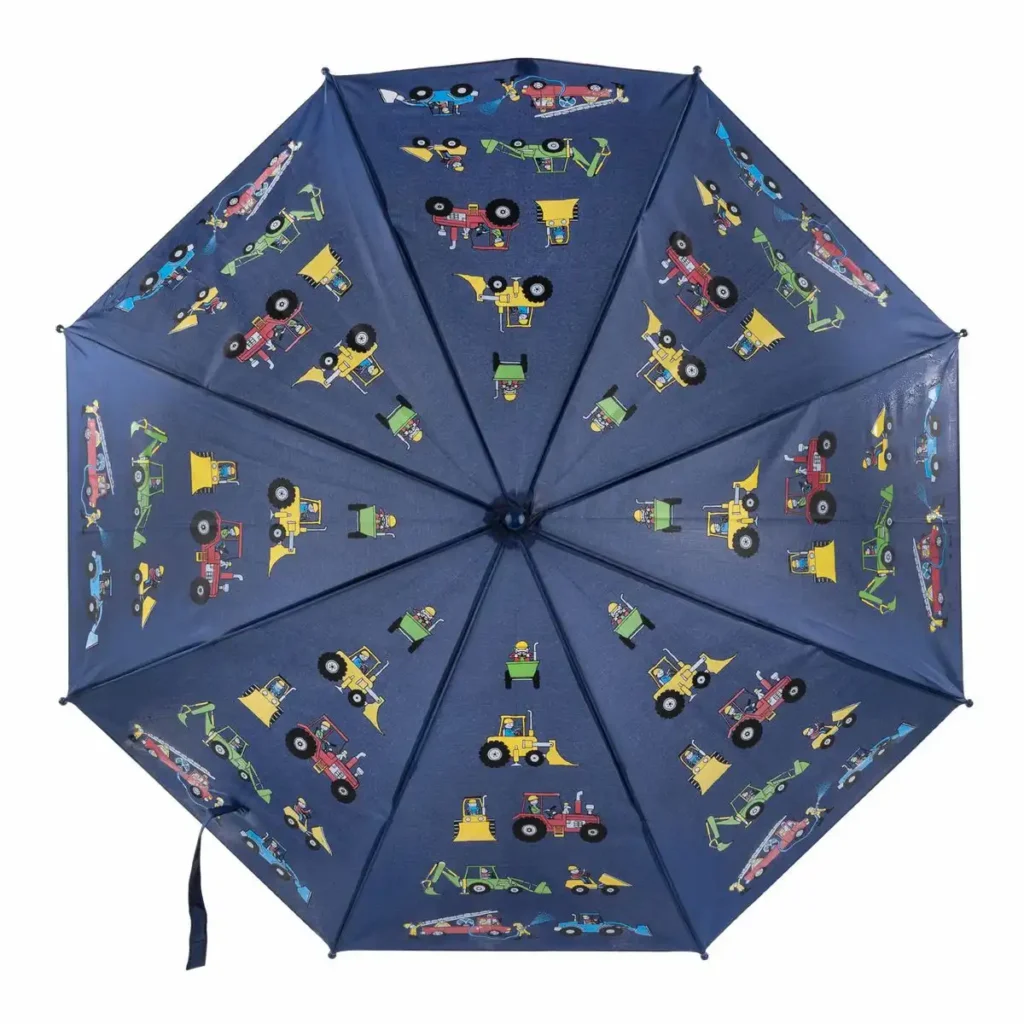 50166_09 Idena Regenschirm Magic Ø83x66cm - Fahrzeuge blau