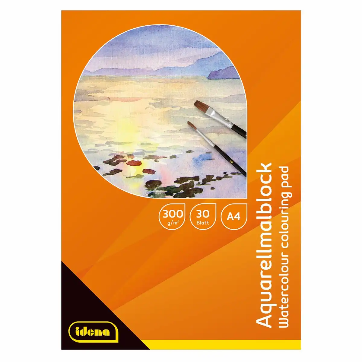 68162_00 Idena Aquarellmalblock 300g/m² kopfgeleimt DIN A4 30 Blatt