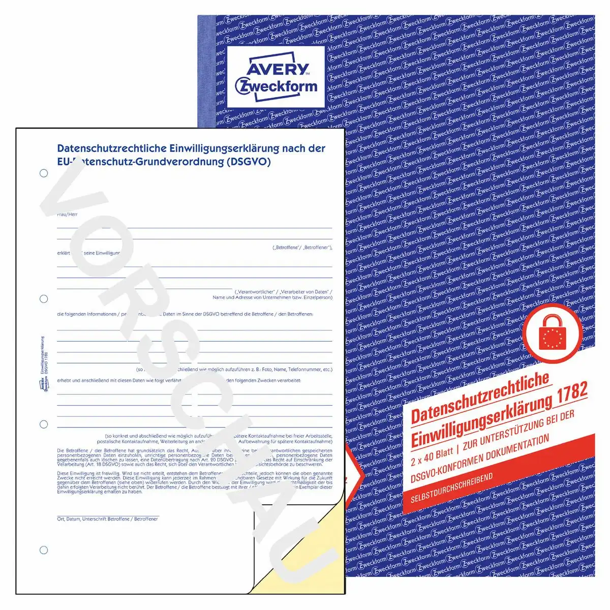AVERY Zweckform Datenschutzrechtliche Einwilligungserklärung selbstdurchschreibend DIN A4