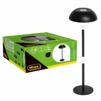 Idena LED Tischleuchte Touch Tango Metall 15x33cm Akku USB dimmbar 3 Modi Innen - schwarz