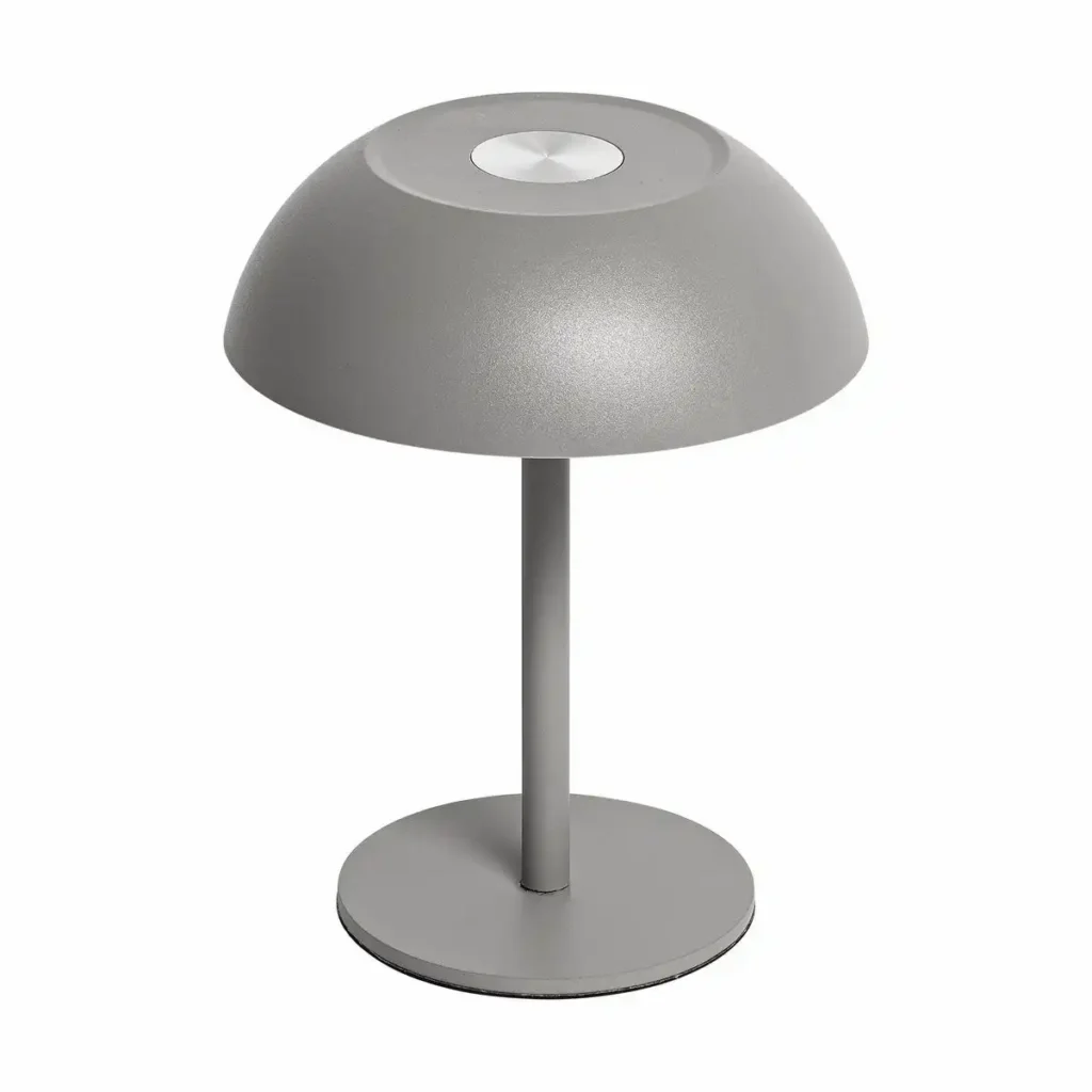 50155_04 Idena LED Tischleuchte Touch Tango Metall 15x33cm Akku USB dimmbar 3 Modi Innen - grau