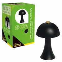 Idena LED Tischleuchte Touch Fado Metall 10x16,5cm Akku USB C dimmbar 3 Modi Innen - schwarz
