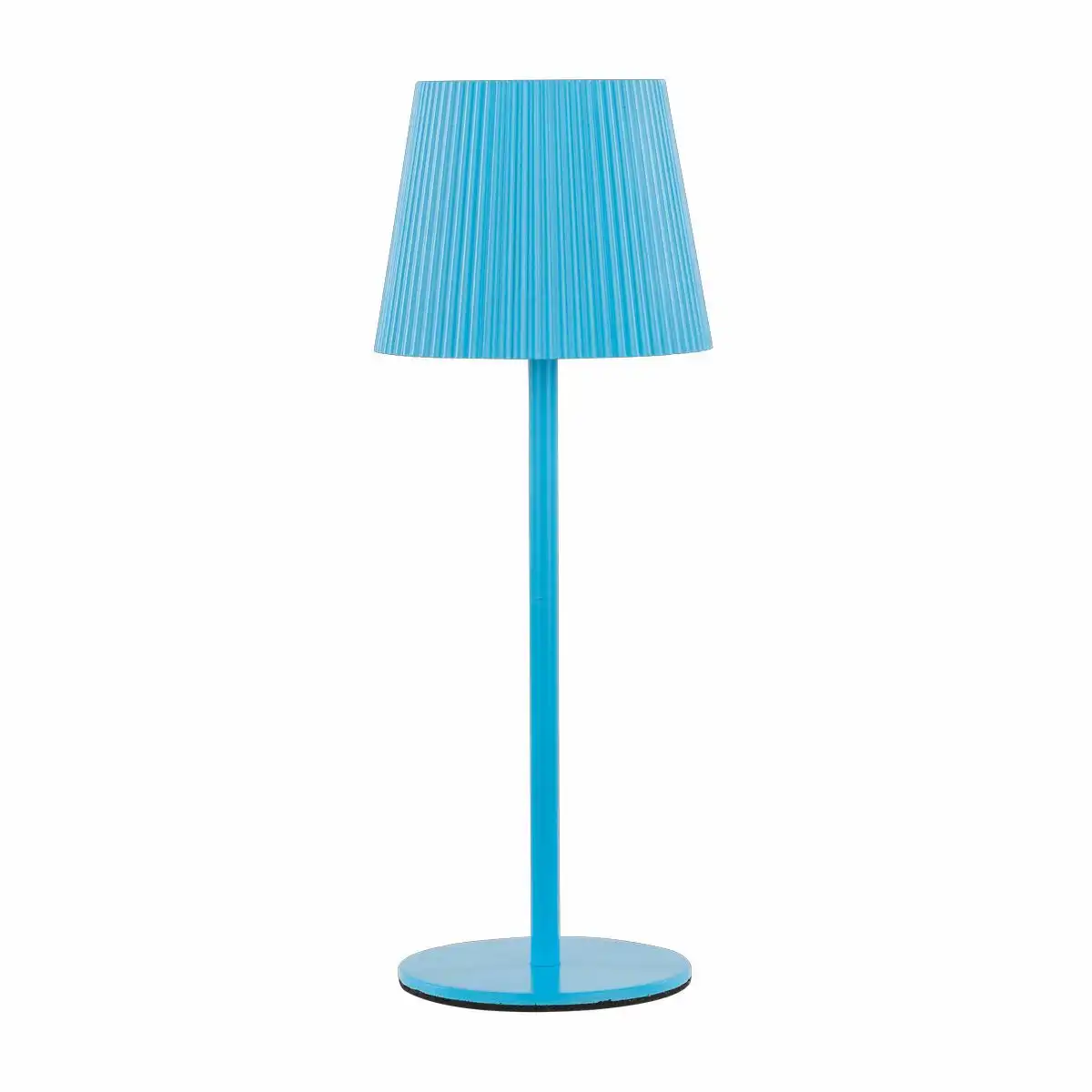 Idena LED Tischleuchte Touch Metall/Kunststoff blau 9x24,5cm Akku USB dimmbar 3 Modi Innen