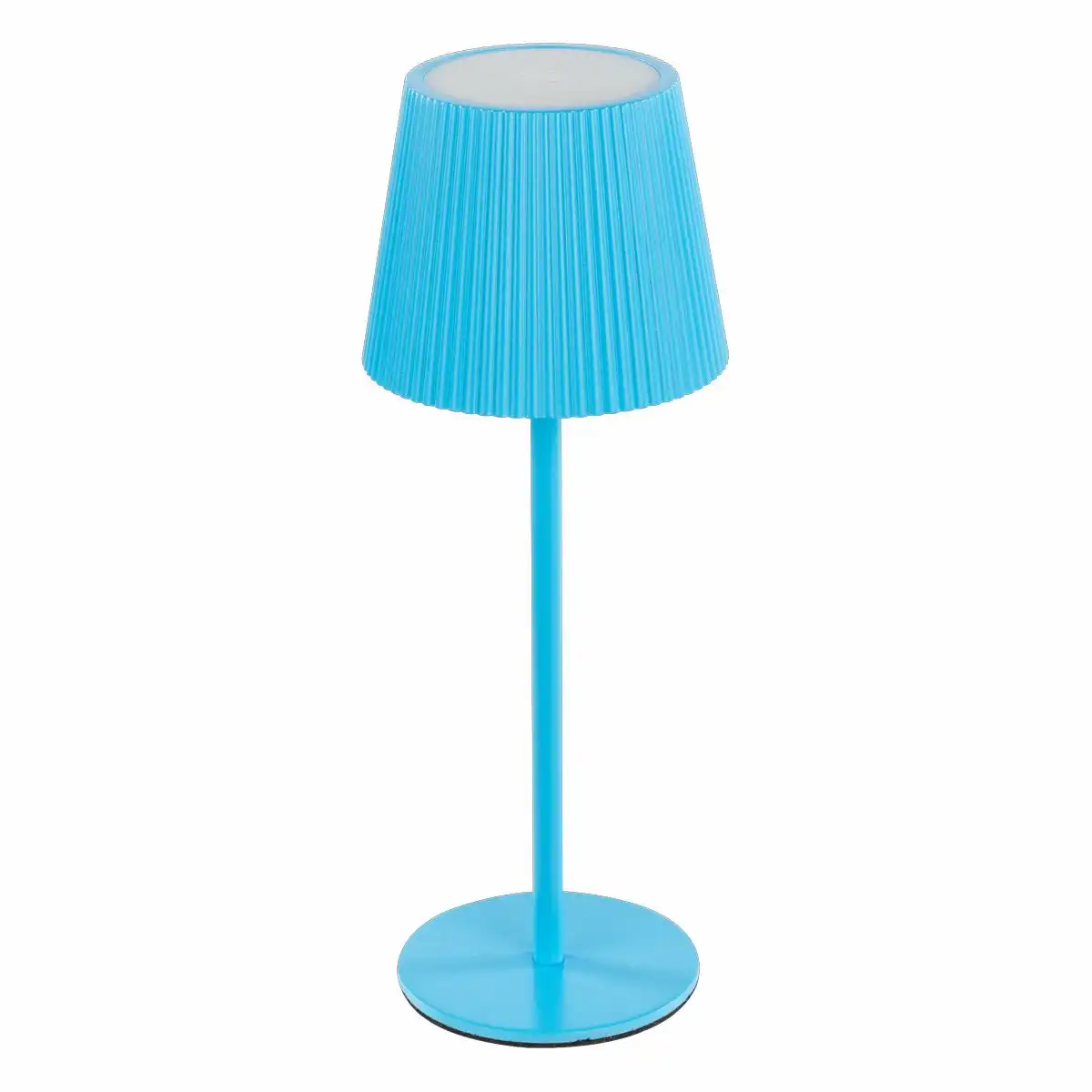 Idena LED Tischleuchte Touch Metall/Kunststoff blau 9x24,5cm Akku USB dimmbar 3 Modi Innen