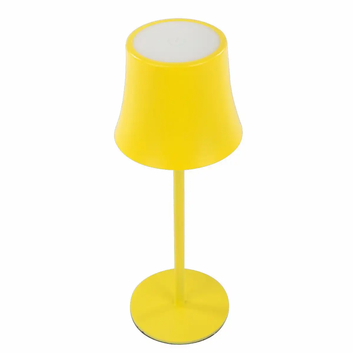 Idena LED Tischleuchte Touch Metall/Kunststoff gelb 9x24,5cm Akku USB dimmbar 3 Modi Innen