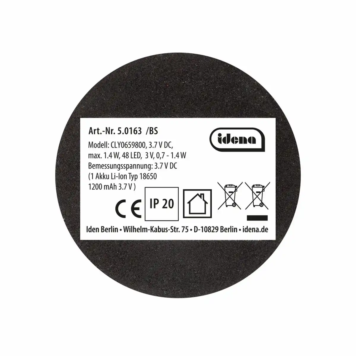 Idena LED Tischleuchte Touch Metall/Kunststoff gelb 9x24,5cm Akku USB dimmbar 3 Modi Innen