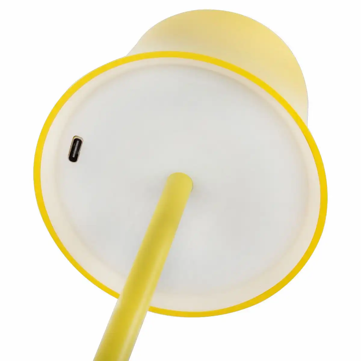 Idena LED Tischleuchte Touch Metall/Kunststoff gelb 9x24,5cm Akku USB dimmbar 3 Modi Innen
