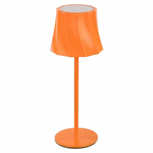 Idena LED Tischleuchte Touch Metall/Kunststoff orange 9x24,5cm Akku USB dimmbar 3 Modi Innen