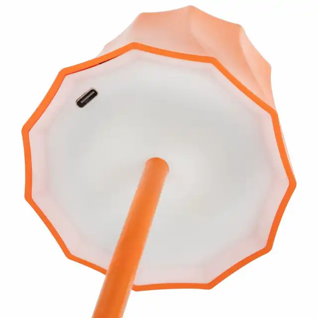 Idena LED Tischleuchte Touch Metall/Kunststoff orange 9x24,5cm Akku USB dimmbar 3 Modi Innen