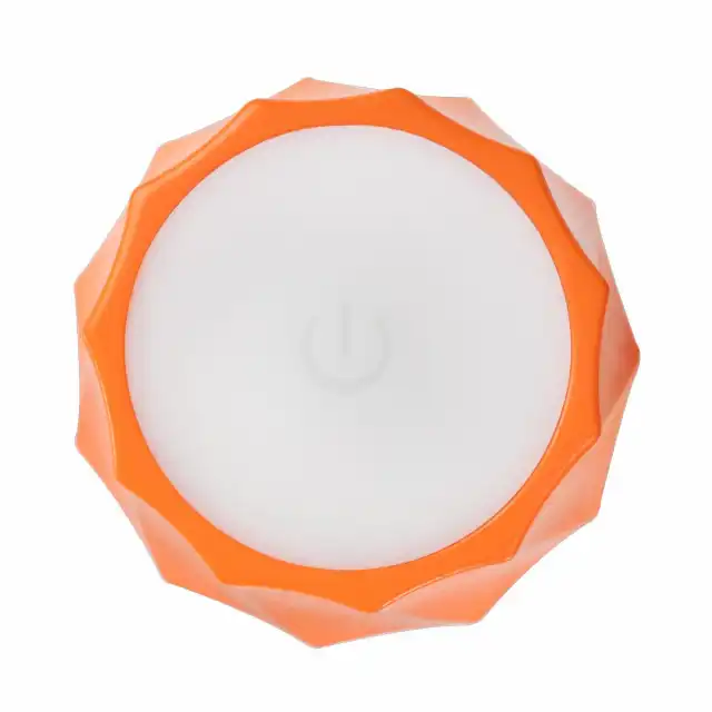 Idena LED Tischleuchte Touch Metall/Kunststoff orange 9x24,5cm Akku USB dimmbar 3 Modi Innen