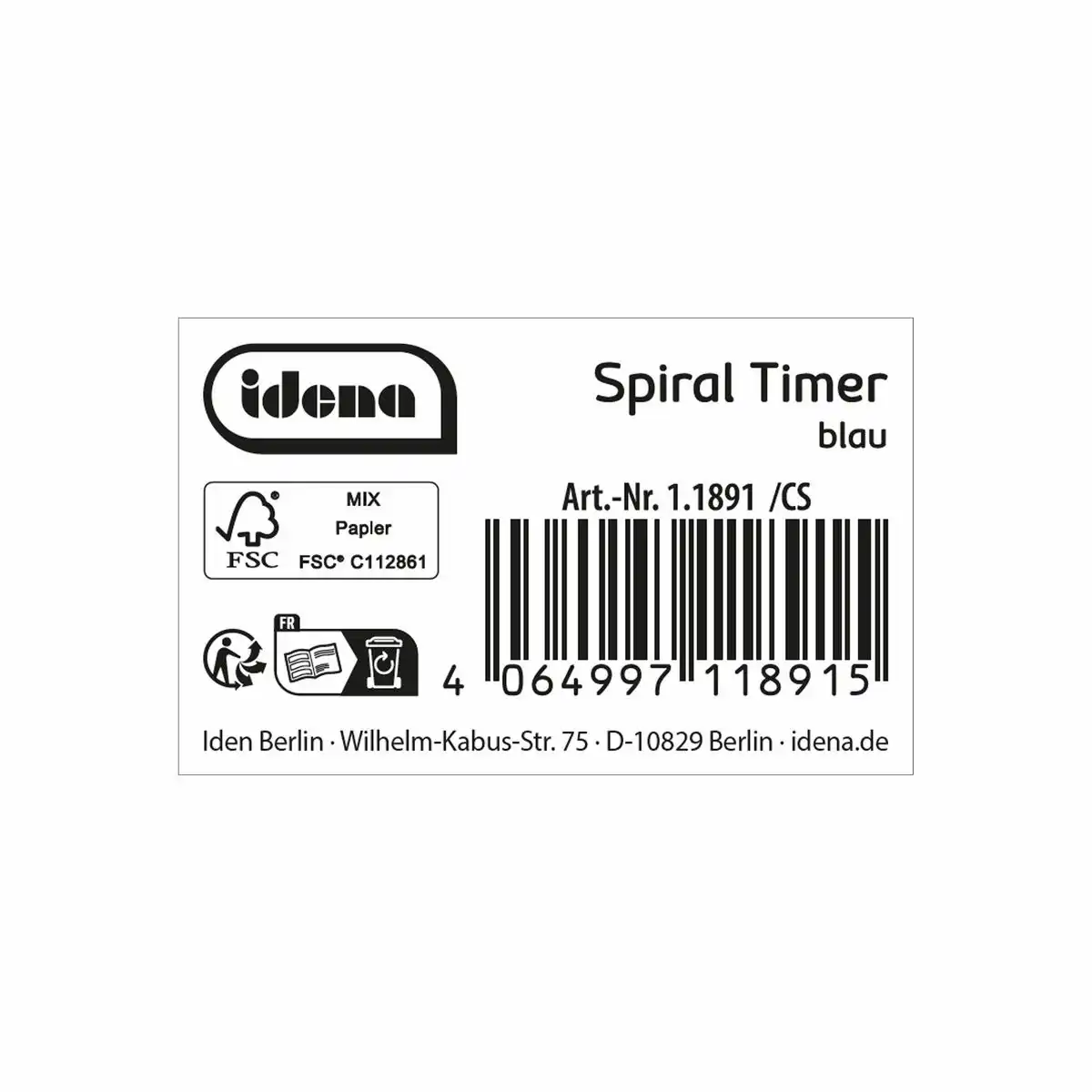 Idena Spiral Timer 2027 blau